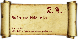 Rafaisz Mária névjegykártya